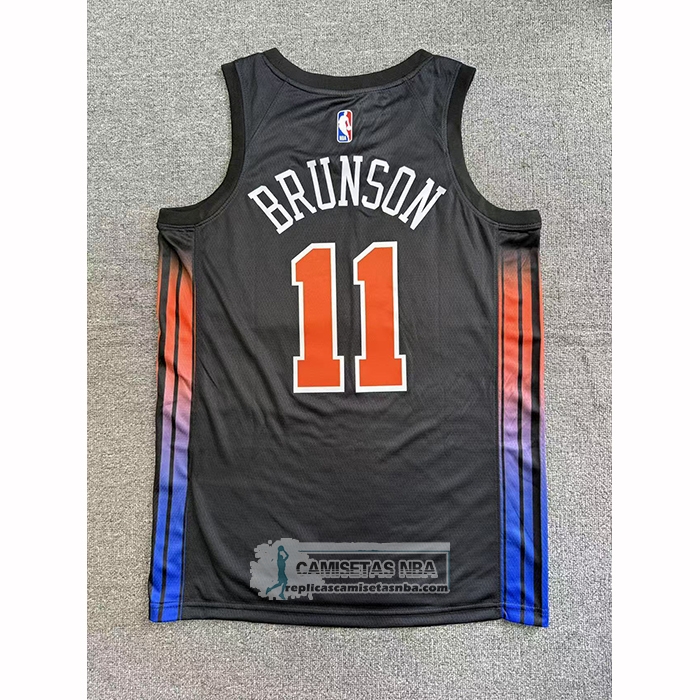 Camiseta New York Knicks Jalen Brunson NO 11 Statement 2025-26 Negro